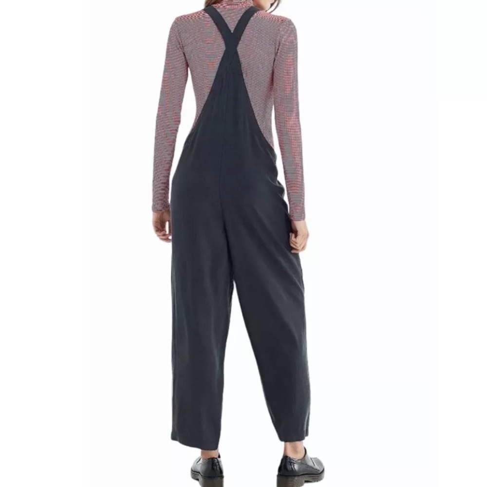 Urban Outfitters Dark Gray Tania Slouchy Overalls Jumpsuit Romper Hot Shot Sz XS - Picture 9 of 11